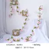 Telón de Fondo de Árbol de Flor de Cerezo Artificial Pared Decoración de Boda Interior Sala de Estar Tubería de Techo Enredadera de Plástico Flor Falsa Enredadera