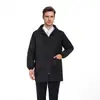 Roupa de Trabalho Impermeável com Capuz e Forro de Fleece Plus Size para Comércio Exterior Transfronteiriço, Casaco Resistente a Óleo e Sujeira para Homens com Logotipo Personalizado