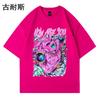 Camiseta de algodón lavada antigua de Independent Station para hombre, de manga corta, estilo americano, estilo urbano, estilo retro de verano, estilo hip hop, informal, de comercio exterior