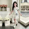 2026 Nova Moda de Verão Cor Color Block POLO Manga Curta Meninas Casual Doce Renda Bolo Saia Conjunto de Duas Peças Saia