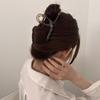 Té Cálido Personalidad Sencilla Pasador Cruzado Pinza de Tiburón Grande para Mujer Pinza de Placa Pinza para la Parte Posterior de la Cabeza Accesorios Elegantes para el Cabello