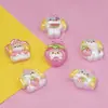 Lindo Cachorro de Fresa de Dibujos Animados a Través del Agujero Pegamento de Crema Accesorios de Resina diy Material para Funda de Teléfono Móvil Casero Pasador Joyería