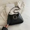 Otoño/Invierno 2026 Estilo Sencillo Moda Coreana Bolso Trendy para Mujer bajo el Brazo, Color Sólido, Textura Vintage, Bolso de Hombro Versátil para el Trabajo