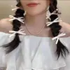 Pasador de Pelo con Lazo Estilo Niña de Ballet, Pinza de Pato Dulce y Linda para Doble Cola de Caballo, Pasador Lateral de Gama Alta y Elegante