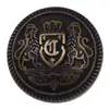 Botão de metal vintage estilo britânico Leão Duplo botão de punho de terno casaco casaco roupas moda fivela versátil atacado
