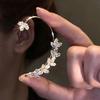 Novos Brincos de Gancho de Orelha Borboleta Super Brilhantes Full Diamond Sem Furos na Orelha Design de Clipe de Orelha Senso de Nicho Senso Avançado Brincos de Tarraxa