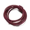 Corda de Couro Trançada Redonda com Núcleo de Couro 3/4/5mm Fio de Crochê com Núcleo de Algodão PU Corda para Acessório de Bolsa de Ombro DIY Atacado