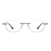 Armação de Óculos High-Tech Gatinho Sem Aro, Ultraleve, Aparência Natural, High-End, Armação de Óculos Cinza Fotocromática, Pode Ser Montada com Lentes de Grau, Fabricante