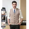 Chaleco de lana transfronterizo para hombre, cárdigan de mediana edad, cárdigan sin mangas, chaleco de punto jacquard, ropa de papá, ropa de hombre