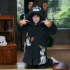 Conjunto de pijama infantil inverno meninos fleece de coral espessado quente acolchoado de três camadas Roupa de casa masculina de comprimento médio