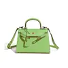 Mini Bolsa Kelly em Amarelo Frango Couro Genuíno para Mulheres, Bolsa Versátil com um Novo Toque de Luxo, Bolsa de Mão, Ombro e Transversal, Atacado do Fabricante