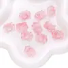 Accesorios de Encaje Tridimensional Hoja de Loto Hechos a Mano DIY Pulsera Collar Accesorios de Joyería Degradados Cuentas de Cristal de Loto de Doble Agujero