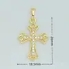 Série de pingentes de cruz microincrustados em cobre galvanizado 18K, acessórios de joias religiosas, múltiplas opções disponíveis