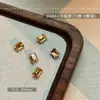 Arte de Uñas 2025 Nuevo Estilo Maillard Fondo Puntiagudo Diamante Celebridad de Internet Estilo Caliente Otoño e Invierno Cuadrado Grueso Color Rojo Café Diamante Estéreo Joyería para Uñas