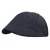 Boina de Mezclilla Gorra de Algodón Delantera Fábrica Personalizada para Mujer Otoño Invierno Retro Artístico Moda Gorra de Periodista Color Sólido Gorra de Pico de Pato