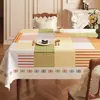Mantel Retro Impermeable y a Prueba de Aceite Mantel que No Necesita Lavado Nuevo Estilo 2025 Lujo Ligero Gama Alta Mantel para Mesa de Café Mantel Rectangular