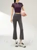 Pantalones de yoga acampanados 7/8 para mujer petite, pantalones deportivos de alta elasticidad, pantalones acampanados de cintura alta para levantar glúteos, entrenamiento físico, talla extra