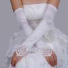 Guantes de novia al por mayor para vestido de boda europeos y americanos largos sin dedos pequeños bordados planos blanco arroz negro rojo precio de fábrica