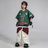 Ropa de moda hip-hop para niños ropa de práctica hiphop para niños verano niños hip-hop americano manga corta ropa para actuación del 1 de junio