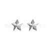 Pendientes Triangulares Cuadrados de Estrella de Aleación de Titanio F136 con Tallado Estéreo Clavos para Hueso de la Oreja de Titanio G23 para Perforación