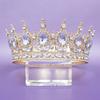Joyería Junhao Corona Nupcial Tiara de Venta Caliente Europea y Americana Corona Redonda Corona para Concurso de Belleza Joyería Corona para Actuación Fiesta de Bodas