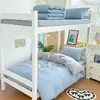 Temporada de regreso a clases conjunto de tres piezas de color sólido 100% algodón para dormitorio estudiantil de universidad y preparatoria, sábanas y fundas de edredón de algodón puro