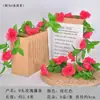 Simulação Rosa Flor Artificial Rattan Varanda Cesta Suspensa Cadeira Rattan Teto Decorativo Ar Condicionado Duto Flor Decorativa Rattan Cobertura Enrolamento