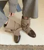 2026 Tendencia Otoño Invierno Nuevas Botines Retro de Punta Redonda con Lazo para Mujer, Moda, Temperamento, Suela Plana, Versátiles, Botas Vaqueras
