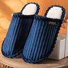 Pantuflas de algodón para mujer, cálidas, antideslizantes y resistentes al desgaste, para uso exterior, de felpa, para hombre, 2024
