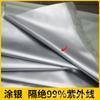 Tela de toldo de poliéster tafetán 210T con sombreado completo recubierta de plata, ligera, impermeable, protector solar, tela para toldo de exterior al por mayor