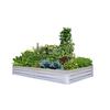 Canteiro de Plantio de Metal para Plantas de Jardim Retangular para Jardinagem Externa Chapa Galvanizada Canteiro de Flores Caixa de Plantio de Plantas