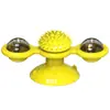 Suministros para mascotas ventosa giratoria auto-giratorio molino de viento micrófono molar jugando plato giratorio juguete divertido para gato rascador dispositivo para frotar pelo 1