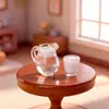 Set de Leche Fresca Realista Juguete de Comida en Miniatura Adorno de Resina Simulación Leche Decoración de Casa de Muñecas DIY Adorno Pequeño de Escritorio