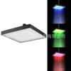 Chuveiro de teto LED quadrado de 8 polegadas, muda de cor, ABS, com sensor de temperatura, três cores, 8030-C1 preto
