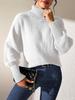 Camisa básica feminina Cross-border europeia e americana outono e inverno feminina cor sólida simples top pérola miçangas suéter de gola alta M68001