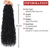 Goddess Qu 401 Locs Naturais Cauda Solta 18 polegadas com Pontas Cacheadas Personalização de Fábrica