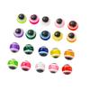Cuentas Redondas de Resina Ojo de Diablo Callos Rayadas Señuelo Ojo de Pez Cuentas de Bloque DIY Accesorios de Joyería con Cuentas