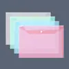Bolsa para Archivos A4 Bolsa de Almacenamiento Bolsa para Archivos Bolsa con Botón Engrosada Blanca Bolsa para Papeles de Examen Bolsa para Archivos Transparente y Colorida