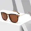 Óculos de Sol Clássicos Europeus e Americanos com Armação Oval Simples Moda Feminina Óculos Versáteis Armação de Plástico Masculina Haste de Metal Costura Óculos de Sol