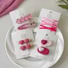 2024 Nuevo Pasador de Amor para el Cabello para Mujer Lindo Rosa Lateral Pinza para Flequillo Pequeño Adorno para la Cabeza Pasador Dopamina