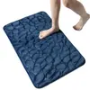 Tapete de Chão Veludo Coral Pedra Pequena Cor Sólida Simples para Banheiro de Casa Tapete Antiderrapante Porta de Banheiro Tapete de Pé Absorvente Resistente à Água