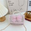 Bolsa Transversal Feminina Estilo Chanel Bolsa de Mão Pérola Feminina Bolsa de Ombro com Corrente Fashion Princesa Bolsa de Acessórios Infantis