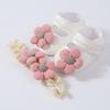 Zapatos de Flor para Niños Pequeños Traje de Diadema Zapatos Rayados Jacquard Bloque de Color Zapatos Antideslizantes de Dispensación para Bebés 0-1A