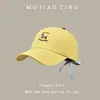 Gorra de Béisbol Bordada de Perro Salchicha Lindo de Dibujos Animados para Mujer con Lazo, Circunferencia de Cabeza Grande, Visera Ancha, Estilo Coreano