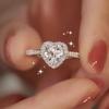 Aliança de Casamento Um Par de Aliança Mosane de Simulação Aliança de Diamante Aliança Viva para Mulheres Pedir em Casamento Adereços para Fotos para Namorada