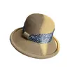 Sombrero de Paja con Lazo Floral Pequeño Estilo Hepburn para Mujer, Sombrero de Pescador con Protección Solar para Viajes de Verano y Vacaciones, Sombrero de Sol para Playa