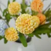 Ramo de flores artificiales de diente de león para decoración de escenas, crisantemo de bola realista de alta gama, flores para bodas, flores artificiales para bodas