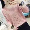 Nuevo Suéter Delgado de Primavera para Mujer con Cuello Hueco, Camiseta Base Corta de Punto, Corte Holgado, Ropa de Abrigo de Moda