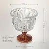 Taça de cristal vintage em relevo para sorvete e sobremesa, copo alto de vidro doméstico estilo europeu, alto valor estético