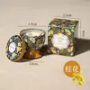Copo Vela de Cera de Soja para Interior Sem Fumaça Perfumada Lata de Metal Fragrância Aromaterapia para Casa Enfeites Presente de Aniversário